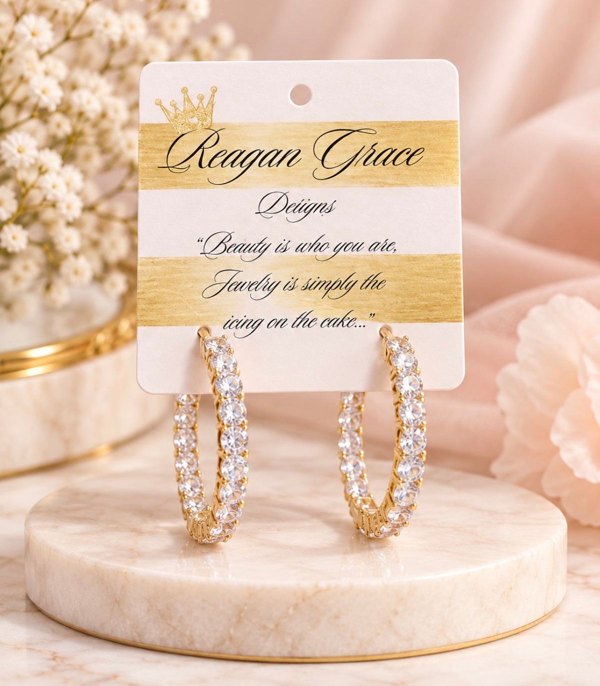 RG Crystal Hoop Earrings