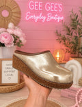 Corkys Better Half Gold Wash Metallic Slip Ons