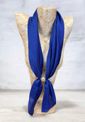 Royal Long Scarf Necklace with Pearl Magnetic Clasp