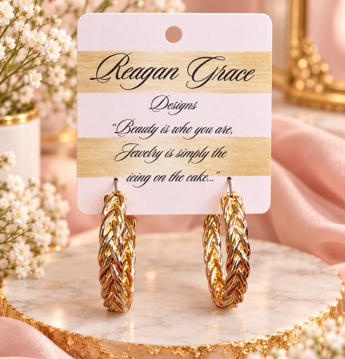 RG Braided Gold Hoops