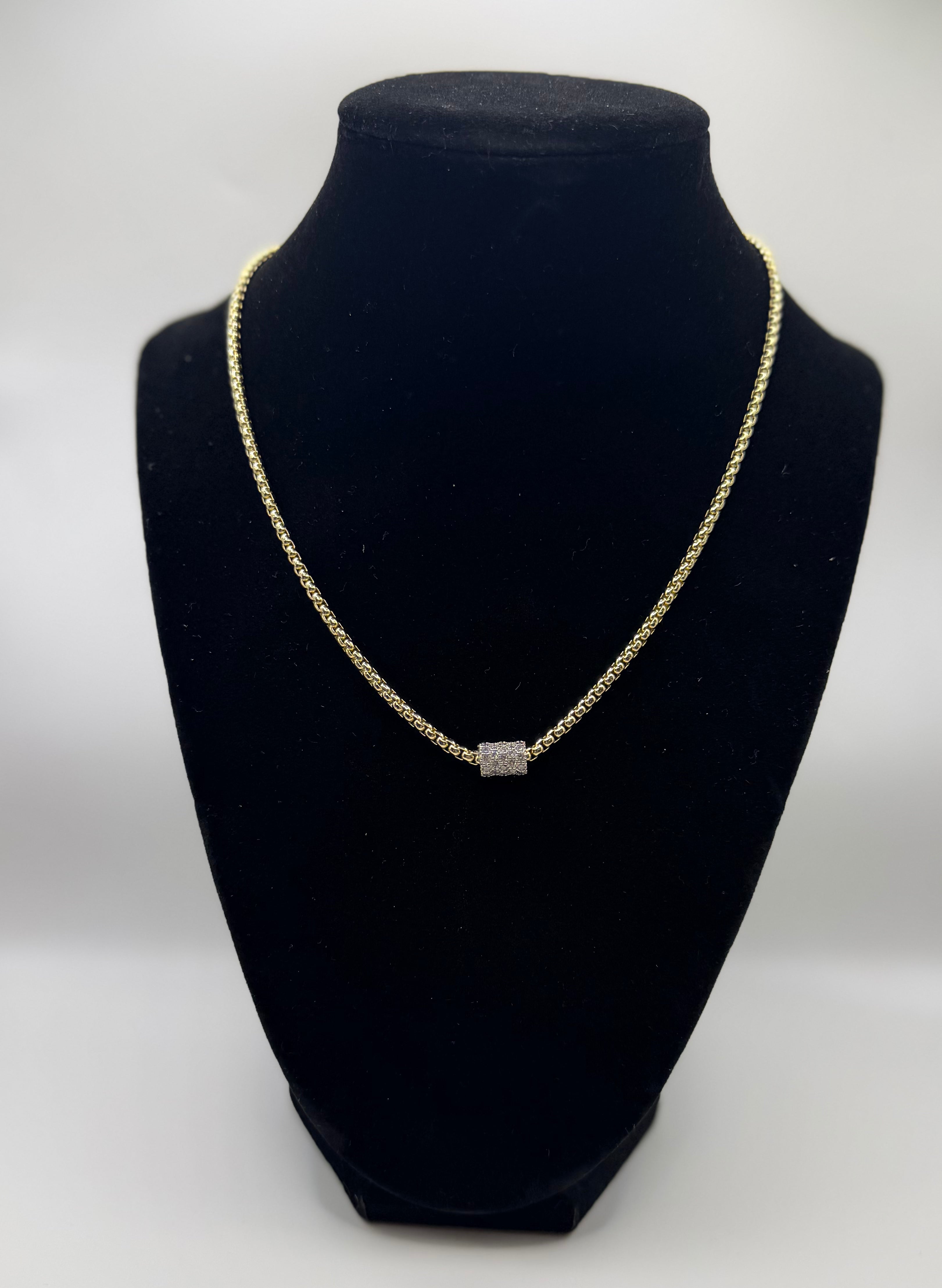 RG Chain and Barrel Magnent Necklace