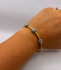 RG Gold Cable Silver Barrel Magnet Bracelet