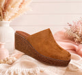 Corkys Maybe Later Tobacco Slip On Wedges