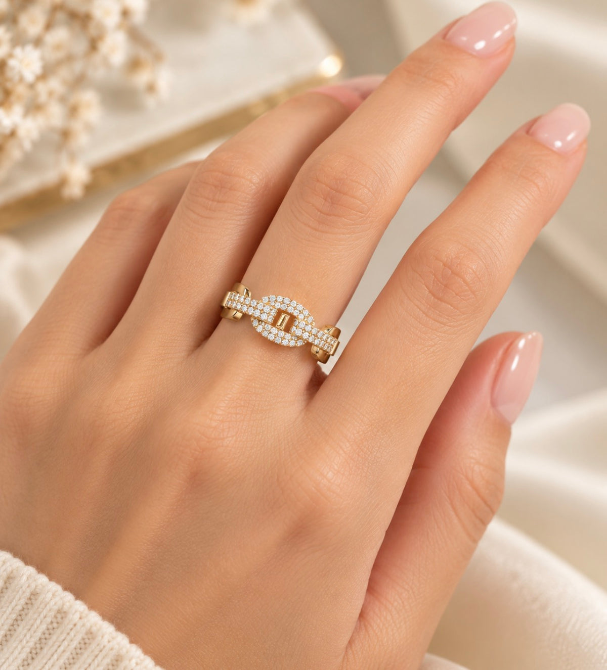 RG Chainlink Stoned Ring