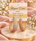 RG Gold Texture Chunky Hoops