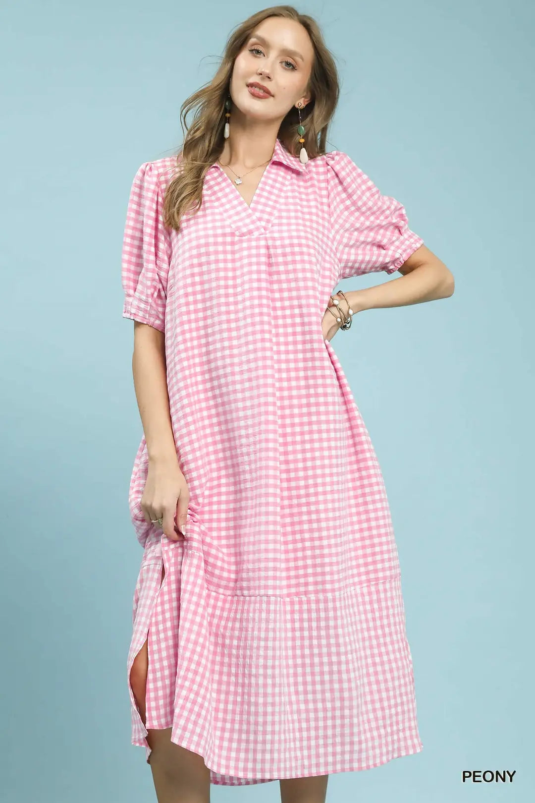 Gabriella Gingham Midi Dress