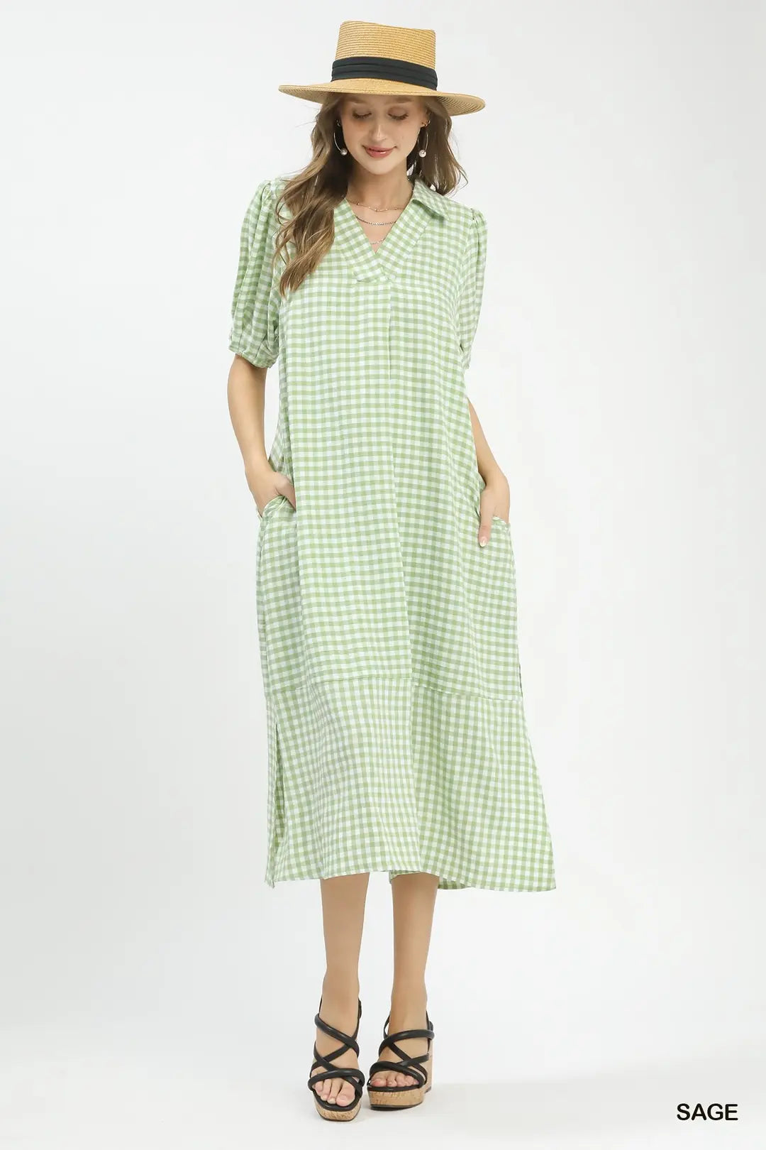 Gabriella Gingham Midi Dress