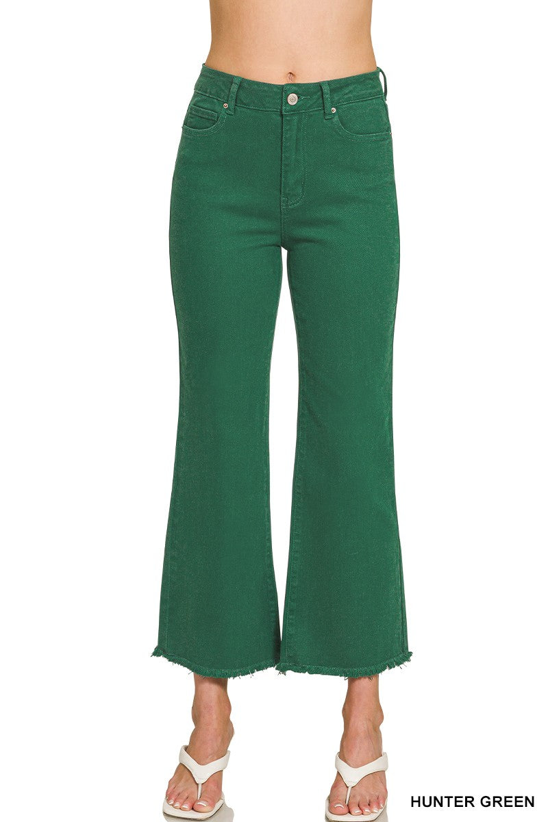 Alicia Acid Washed High Waist Cropped Jeans