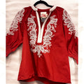 Ella Embroidered V-Neck Top