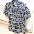 Neveah Navy Embroidered Detail Top