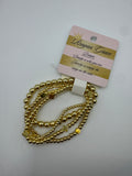RG Gold 4 Strand Bead and Cross Bracelet Set