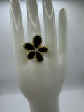 RG Black Flower Ring