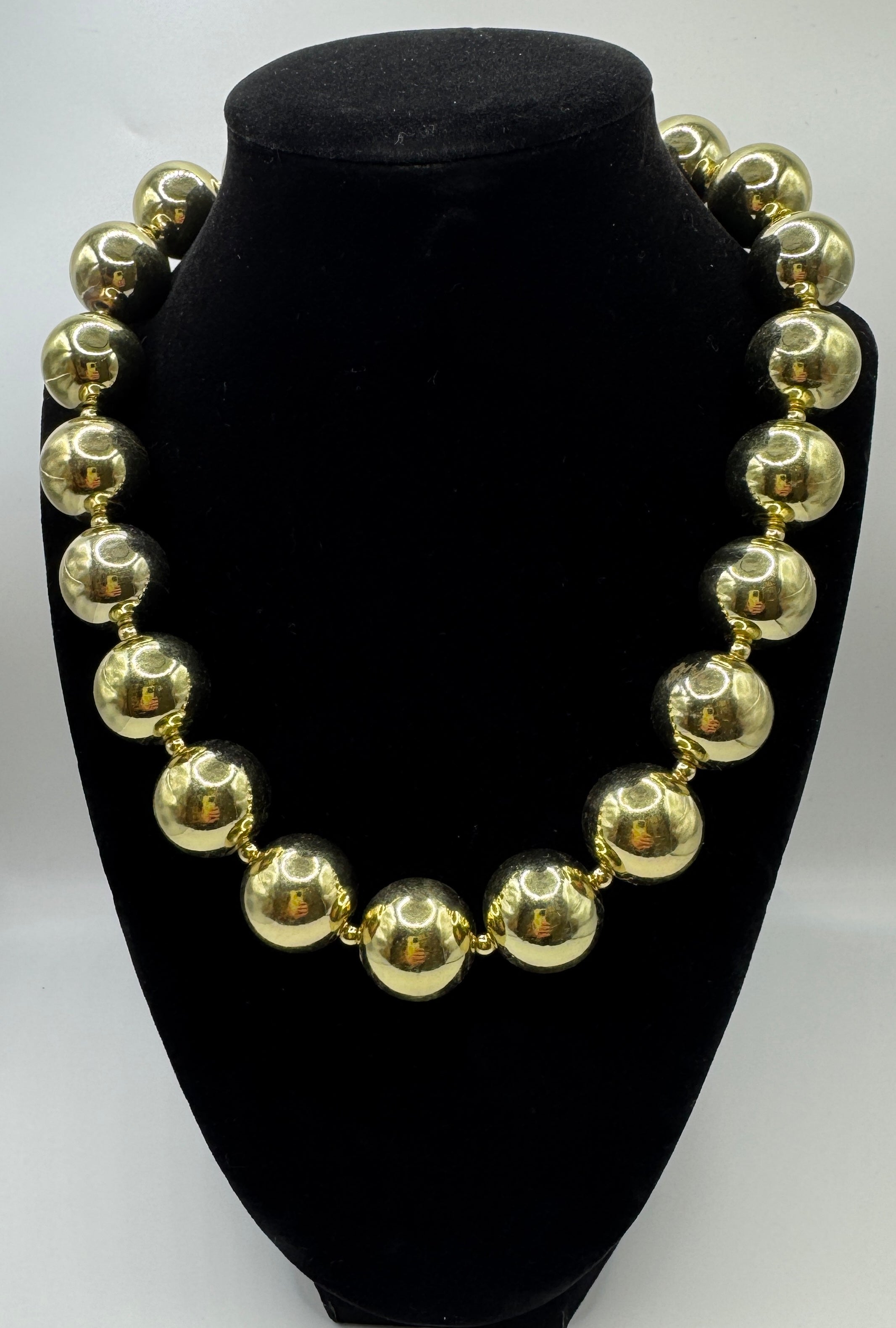 RG Gold 20MM Beaded 18" Necklace