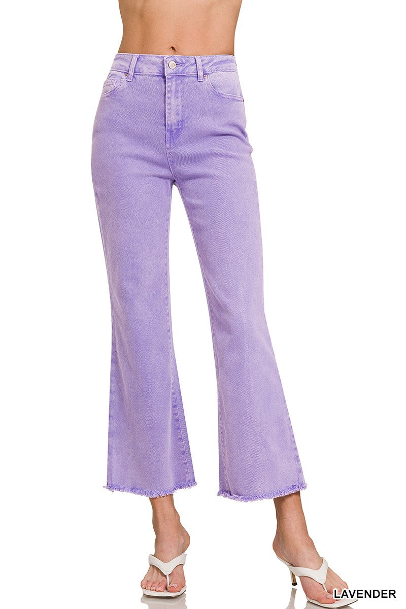 Alicia Acid Washed High Waist Cropped Jeans