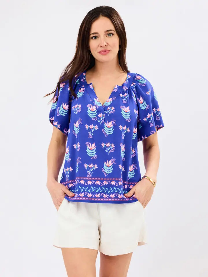 Lori Petal Keepsake Blue Top