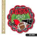 Red and Black Game Day Scallop Mini Attachment