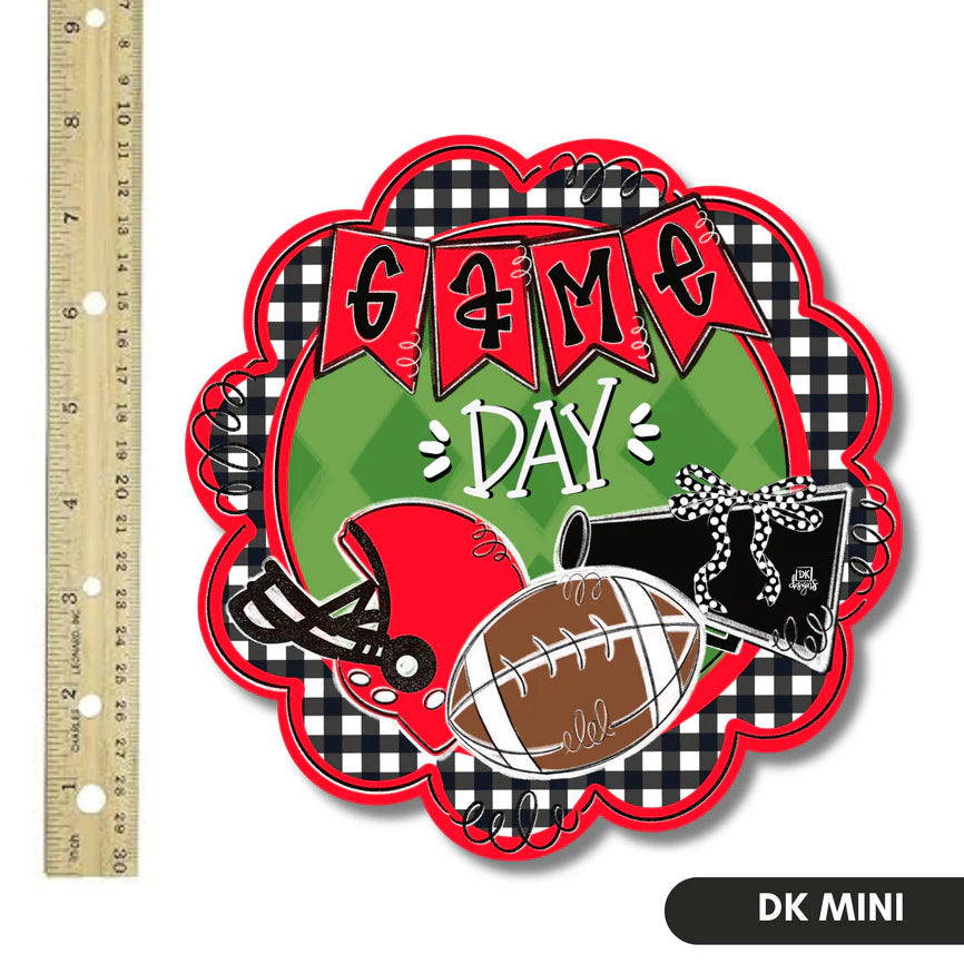 Red and Black Game Day Scallop Mini Attachment