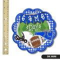 Blue and White Game Day Scallop Mini Attachment
