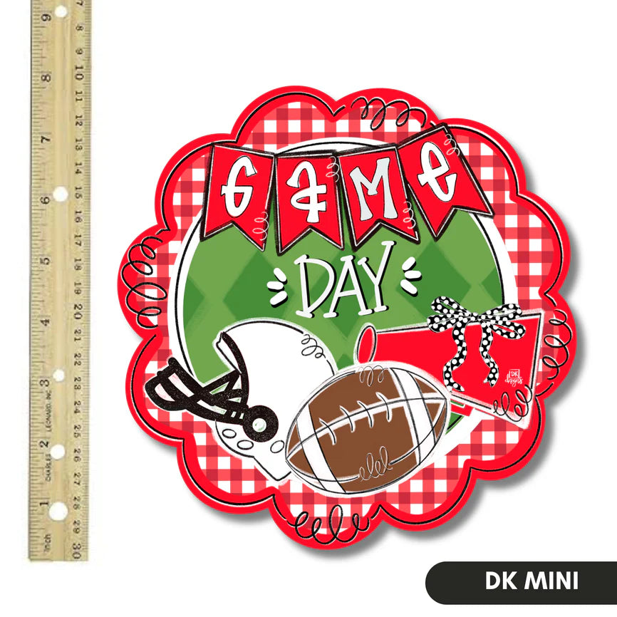 Red and White Game Day Scallop Mini Attachment