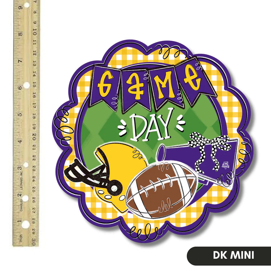 Purple and Yellow Gold Game Day Scallop Mini Attachment