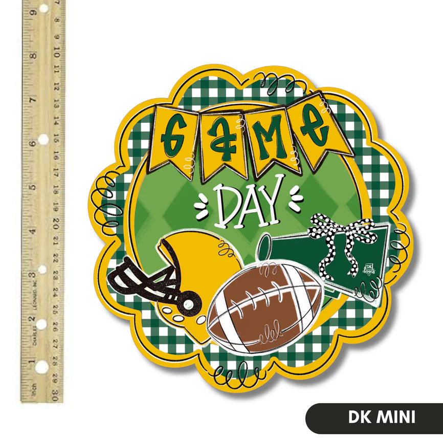 Green and Yellow Gold Game Day Scallop Mini Attachment