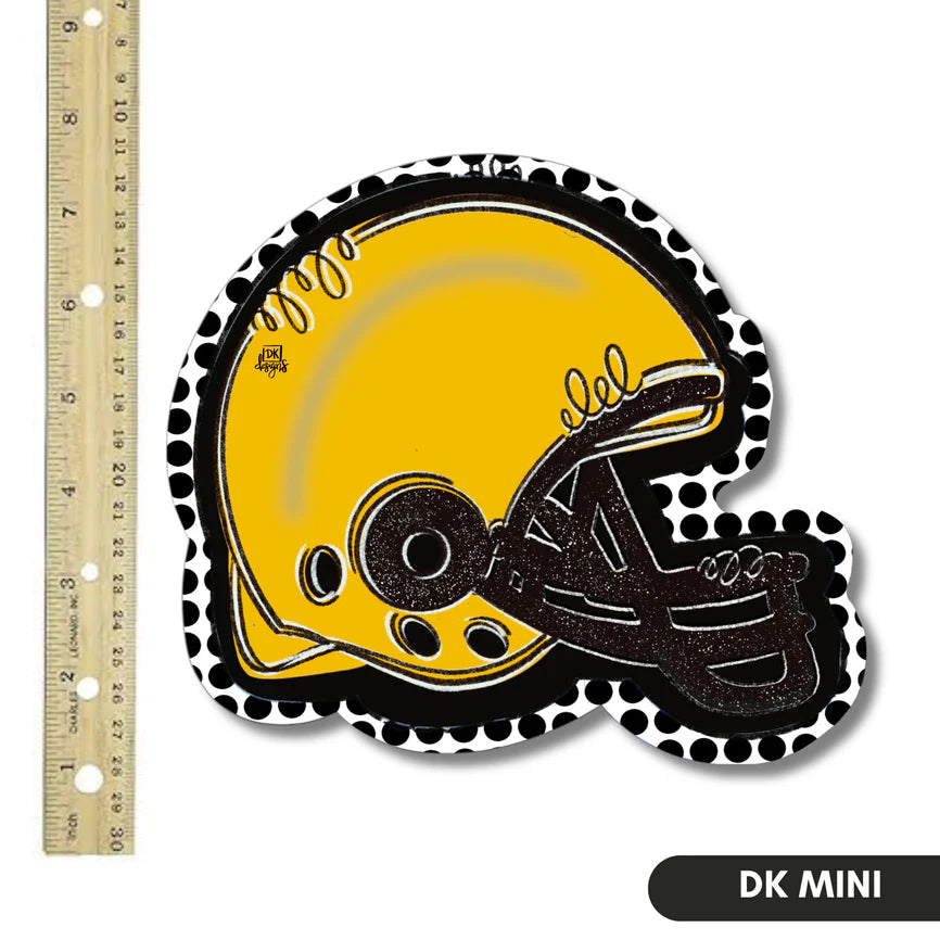 Yellow Gold and Black FB Helmet Mini Attachment