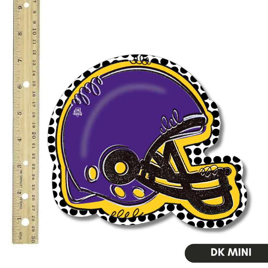 Yellow Gold and Purple FB Helmet Mini Attachment