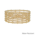 RG 6 Strand 4MM Stretch Gold Bracelet