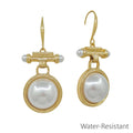 RG Water Resistant 1.25" Pearl Bar Drop Earring