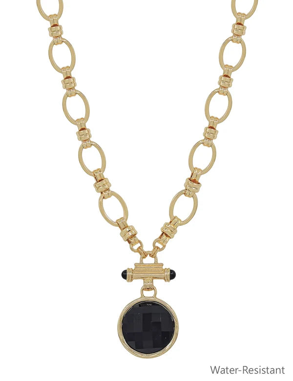 RG Water Resistant 14MM & 16MM Black with Magnetic Closure 18" Necklace