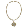 RG Gold Chain With Silver and Gold Coin Cross Necklace