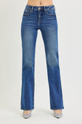 Curvy Kandace Tummy Control Dark High Rise Straight Jeans