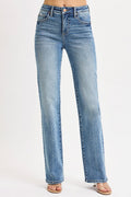 Curvy Evans Tummy Control High Rise Straight Jeans