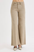 Curvy Risen Aria Taupe HR Palazzo Jeans