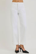 Curvy Risen Raelynn Tummy Control Cropped Wide Cuff Pants