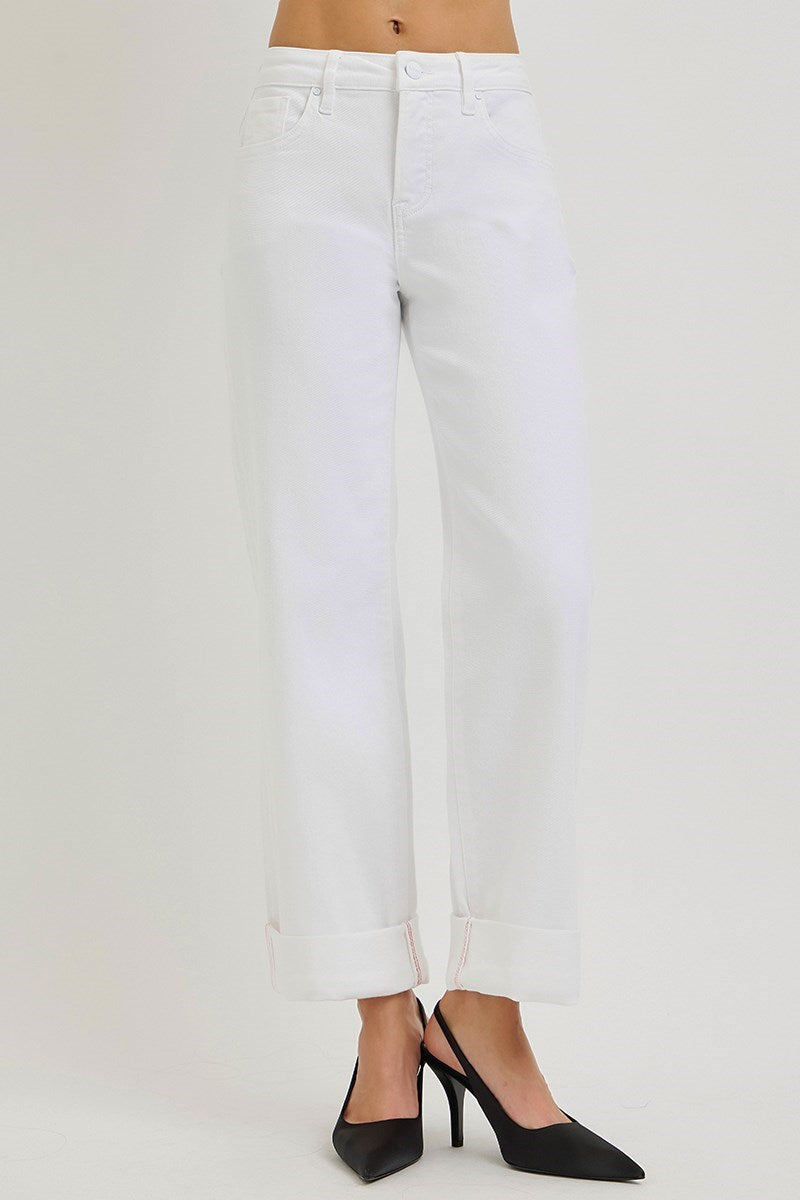 Curvy Risen Raelynn Tummy Control Cropped Wide Cuff Pants