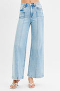 Curvy Risen Ivey Light HR Pintuck Jeans