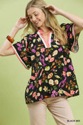 Sally Seashore Print Top
