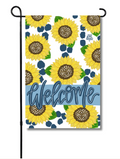 DK Navy Sunflower Welcome Garden Glam