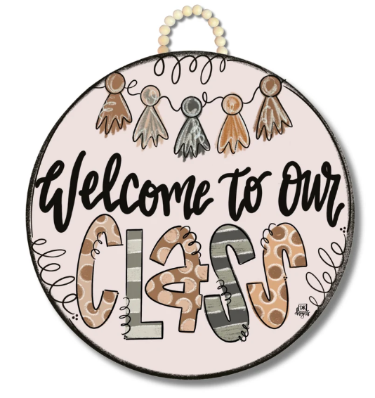 Welcome to Our Class Neutral Door Hanger