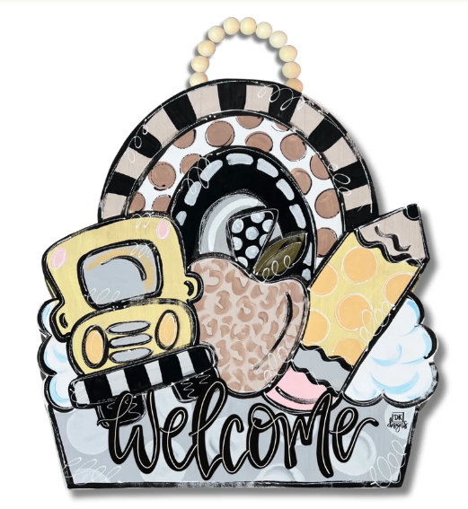 School Rainbow Neutral Door Hanger