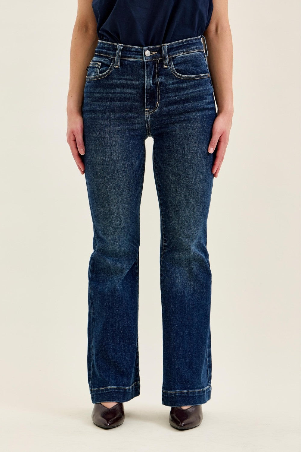 Judy Blue High Rise Petite Trouser Flare Jeans