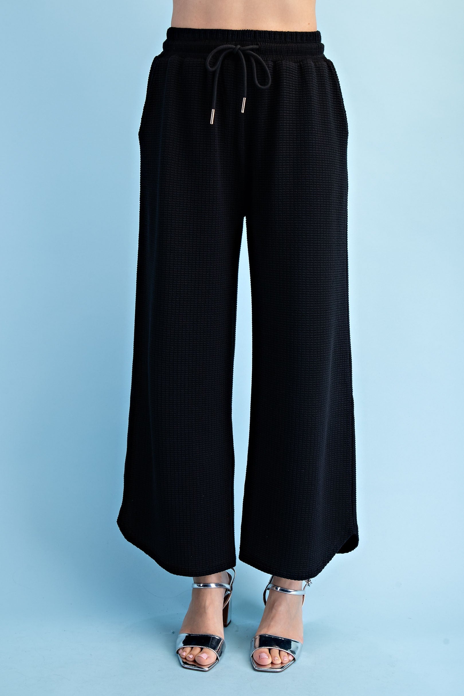 Curvy Sherri Textured Knit Pant Set