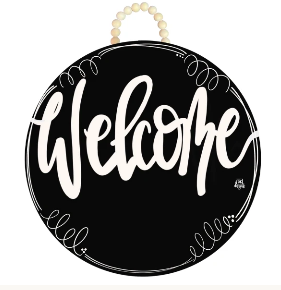 DK Black Circle Door Hanger with attachable mimi