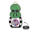 DK BLACK AND WHITE TOPIARY HANGER FOR MINI