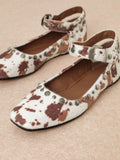 Mystic Studded Ankle Strap Ballerinas Flats.