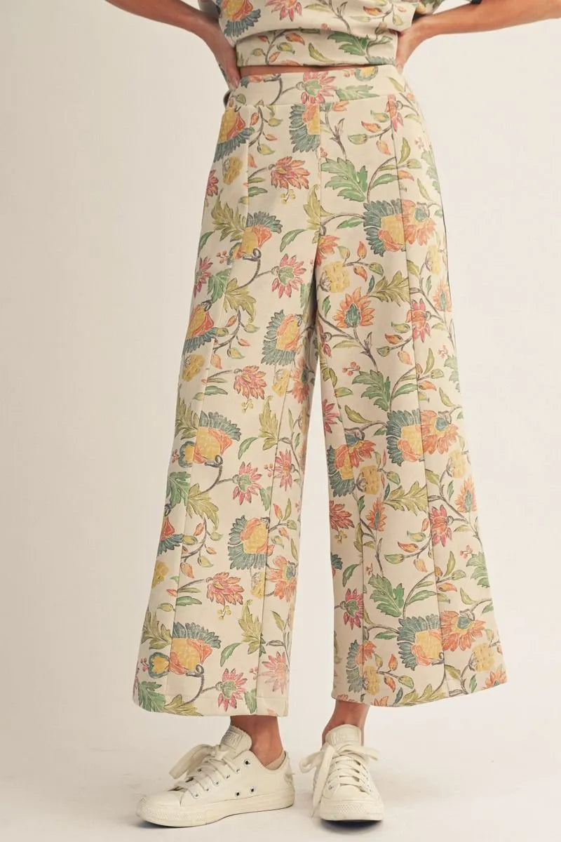 Nichole Floral Wide-Leg Pant