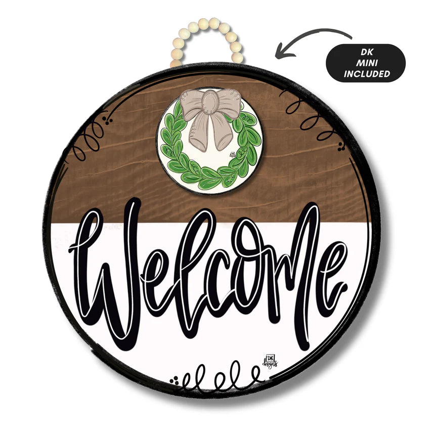 DK CLASSIC STAIN WELCOME DOOR HANGER WITH MINI