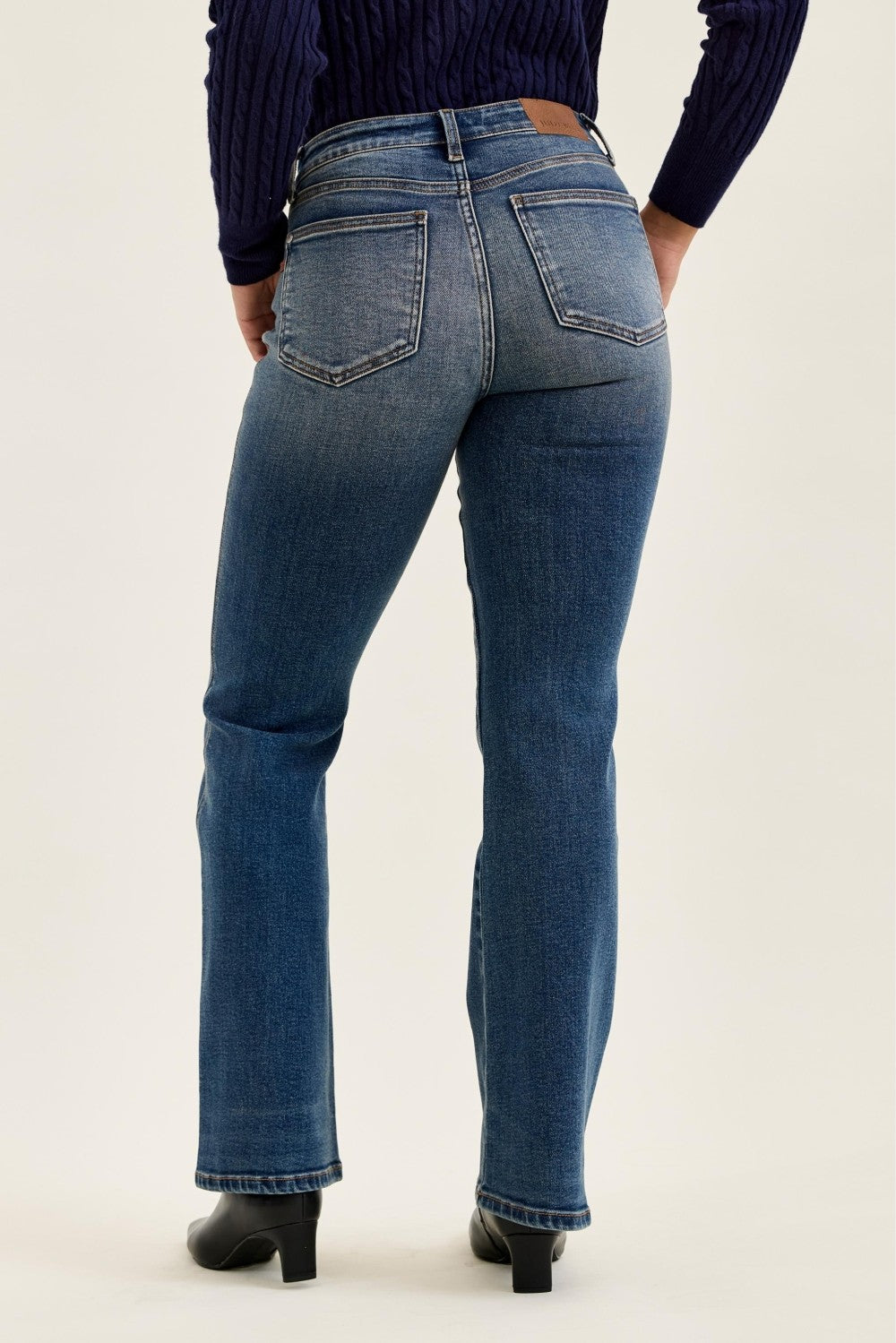 Judy Blue Mid-Rise Bootcut Dark Indigo Jeans