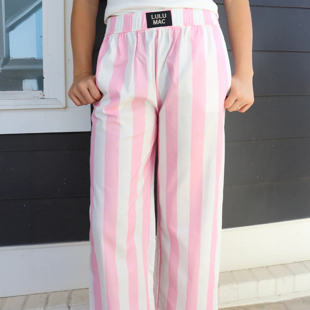 Lulu Mac Pink Darby Stripe Pants